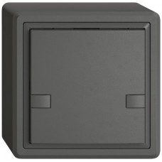 AP-Universaltaster EDIZIO.liv UNI SNAPFIX 12-48V ohne LED 1x 2-Tastenbedienung dunkelgrau