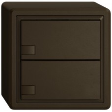 AP-Universaltaster EDIZIO.liv UNI SNAPFIX 12-48V ohne LED 2x 1-Tastenbedienung braun GX