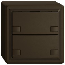 AP-Universaltaster EDIZIO.liv UNI SNAPFIX 12-48V ohne LED 2x 2-Tastenbedienung braun GX
