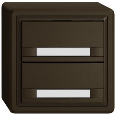 AP-Universaltaster EDIZIO.liv UNI SNAPFIX 12-48V ohne LED 2x Papier braun