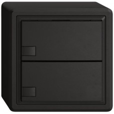 AP-Universaltaster EDIZIO.liv UNI SNAPFI ohne LED 2x 1-Tastenbedienung schwarz AP-Universaltaster EDIZIO.liv UNI SNAPFI ohne LED 2x 1-Tastenbedienung schwarz