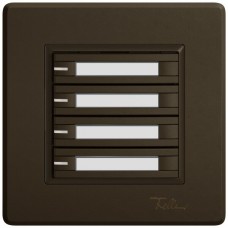 UP-Universaltaster EDIZIO.liv UNI SNAPFIX mit LED RGB 8x 1-Tastenbedienung Papier braun
