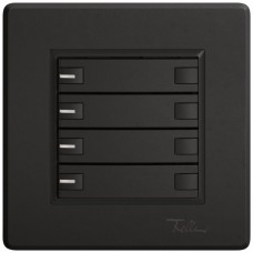 UP-Universaltaster EDIZIO.liv UNI SNAPFIX mit LED RGB 8x 1-Tastenbedienung schwarz