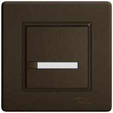 UP-Universaltaster EDIZIO.liv UNI SNAPFIX o.LED 1x 1-Tbed.Pap.braun GMI A P