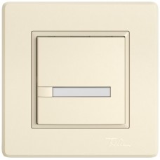 UP-Universaltaster EDIZIO.liv UNI SNAPFIX ohne LED 1x 1-Tastenbedienung Papier crema