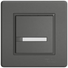 UP-Universaltaster EDIZIO.liv UNI SNAPFIX ohne LED 1x 1-Tastenbedienung Papier dunkelgrau GMI A P