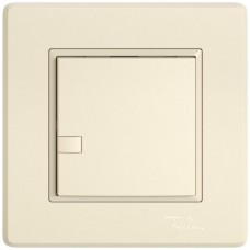 UP-Universaltaster EDIZIO.liv UNI SNAPFIX ohne LED 1x 1-Tastenbedienung crema