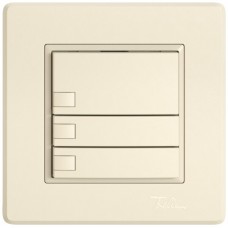 UP-Universaltaster EDIZIO.liv UNI SNAPFIX o.LED 3x 1-Tbed.crema