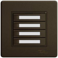 UP-Universaltaster EDIZIO.liv UNI SNAPFIX ohne LED 4x 1-Tastenbedienung Papier braun