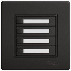 UP-Universaltaster EDIZIO.liv UNI SNAPFIX ohne LED 4x 1-Tastenbedienung Papier schwarz GMI A P