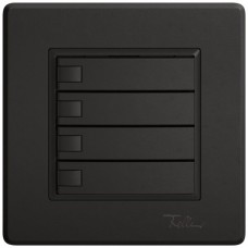 UP-Universaltaster EDIZIO.liv UNI SNAPFIX ohne LED 4x 1-Tastenbedienung schwarz GMI A