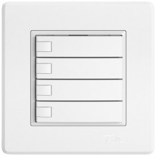 UP-Universaltaster EDIZIO.liv UNI SNAPFIX ohne LED 4x 1-Tastenbedienung weiss GMI A