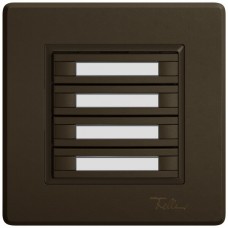 UP-Universaltaster EDIZIO.liv UNI SNAPFIX ohne LED 4x 2-Tastenbedienung Papier braun GMI A P
