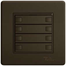 UP-Universaltaster EDIZIO.liv UNI SNAPFIX ohne LED 4x 2-Tastenbedienung braun GMI A