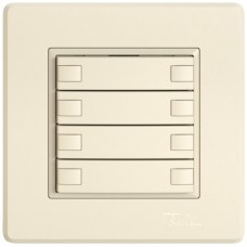 UP-Universaltaster EDIZIO.liv UNI SNAPFIX o.LED 4x 2-Tbed. crema