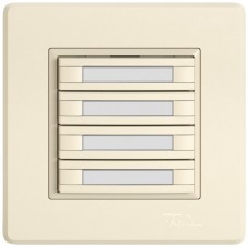UP-Universaltaster EDIZIO.liv UNI SNAPFIX ohne LED 8x 1-Tastenbedienung Papier crema GMI A P