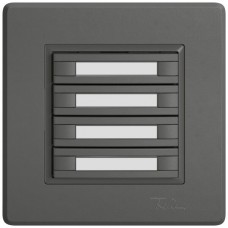 UP-Universaltaster EDIZIO.liv UNI SNAPFIX ohne LED 8x 1-Tastenbedienung Papier dunkelgrau GMI A P
