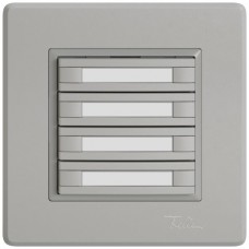 UP-Universaltaster EDIZIO.liv UNI SNAPFIX ohne LED 8x 1-Tastenbedienung Papier hellgrau GMI A P