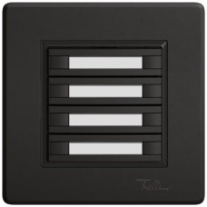 UP-Universaltaster EDIZIO.liv UNI SNAPFIX ohne LED 8x 1-Tastenbedienung Papier schwarz GMI A P