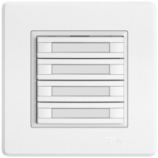 UP-Universaltaster EDIZIO.liv UNI SNAPFIX ohne LED 8x 1-Tastenbedienung Papier weiss GMI A P