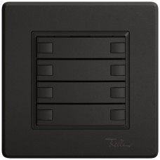 UP-Universaltaster EDIZIO.liv UNI SNAPFIX o.LED 8x 1-Tbed.schwarz