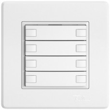 UP-Universaltaster EDIZIO.liv UNI SNAPFIX ohne LED 8x 1-Tastenbedienung weiss GMI A