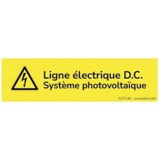 Warnaufkleber ELBRO Ligne électrique Système photovoltaïque 90x25mm gelb