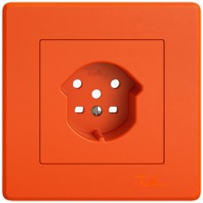 Abdeckset EDIZIO.liv SNAPFIX für Steckdose T15 orange GMI A