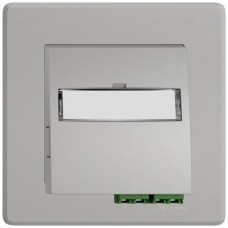 UP-FTTH-Dose EDIZIO.liv SNAPFIX LC APC Diamond F-3000 1 Mittelstück hellgrau