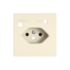 Abdeckset EDIZIO.liv SNAPFIX f.Fehlerstrom-Schutzsteckdose Typ 13 Shutter crema G K