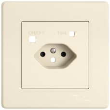 Abdeckset EDIZIO.liv für Fehlerstrom-Schutzsteckdose 96x96mm crema GMI K