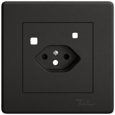 Abdeckset EDIZIO.liv für Fehlerstrom-Schutzsteckdose 96x96mm schwarz GMI K