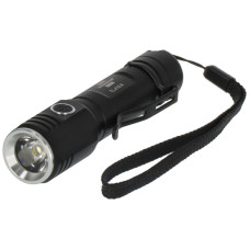 LED-Taschenlampe LuxPremium TL 410 A 400lm IP44 1x18650 Akku USB 115mm Aluminium schwarz