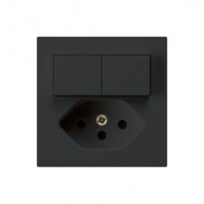 Kombi,Gr.I,1/3+3/1L+T13, schwarz Einsatz,kallysto,10A,60x60mm Kombi,Gr.I,1/3+3/1L+T13, schwarz Einsatz,kallysto,10A,60x60mm