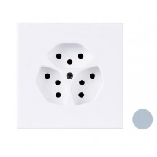 UP-Steckdose 3xT13 Pearl Alu Arteor 10A 92x92mm Steckklemmen