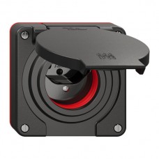 Steckdose Einsatz Feller NEVO 1xT13 IP55 mit roter Dichtung schwarz für Kombination Steckdose Einsatz Feller NEVO 1xT13 IP55 mit roter Dichtung schwarz für Kombination