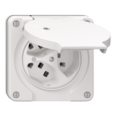 NUP-Steckdose Feller NEVO 3xT23 mit LED weiss