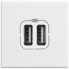 USB-Steckdose,2M,230/5V,weiss Axolute,2-fach,22x45mm