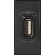 EB-USB-Ladesteckdose Axolute Typ A, 230V, 1100mA anthrazit