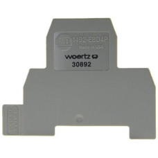 Abschlusswand 2.5mm² grau für Doppelstockklemmen - 1 Stück