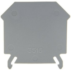 Abschlusswand Woertz 4-6mm² grau - 1 Stück