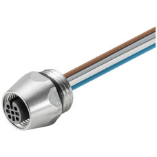 EB-Stecker Weidmüller SAIE Buchse M12 4L mit Kabel 0.5m PG9 0.34mm² PVC