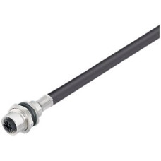 EB-Stecker Weidmüller SAIE Buchse M12 5L mit Kabel 2m PG9 0.25mm² PUR