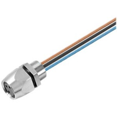 EB-Stecker Weidmüller SAIE Buchse M8 3L mit Kabel 0.5m M8 0.25mm² PVC