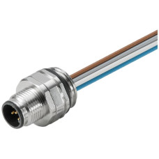 EB-Stecker Weidmüller SAIE Stift M12 5L mit Kabel 0.5m M16 0.34mm² PVC